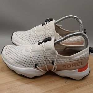 Sorel Shoes Women 7.5 White Kinetic Impact Strap Sneaker Running NL4073-125 Flaw